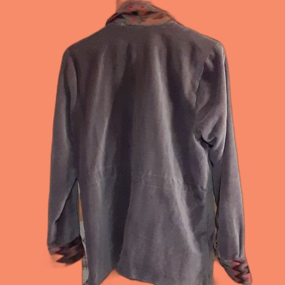 America & Beyond Boho Southwestern Aztec Velvet Parka Jacket Size Large - Picture 2 of 12